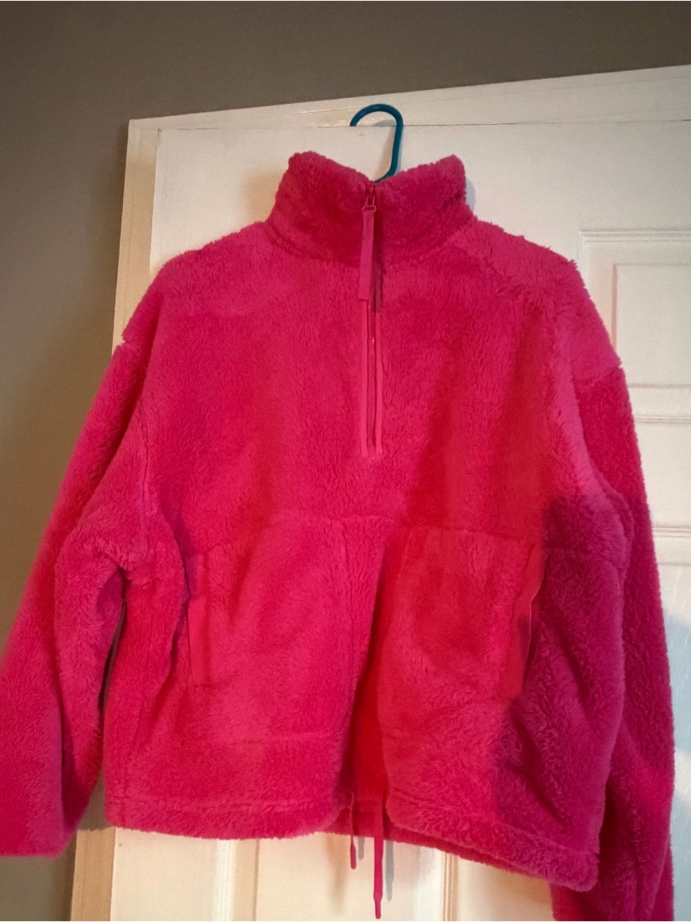 Fleece Quarter-Zip Jacket - Hot Pink
